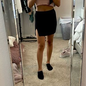 Pacsun Brand La Hearts Ribbed Black Skirt